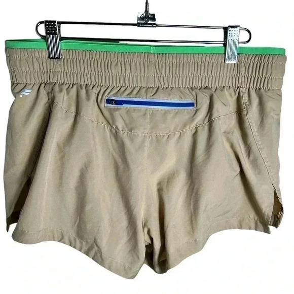 Fabletics women’s beige and green mid rise running shorts size medium - Picture 5 of 8